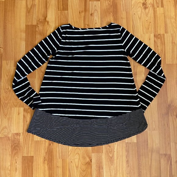 BCBGMAXAZRIA hi low striped tunic - Picture 7 of 11